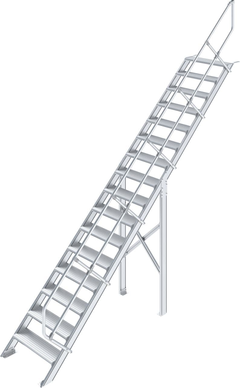 Трап Krause STABILO 17, рифленый алюминий, шир 800 мм, 45° 822666