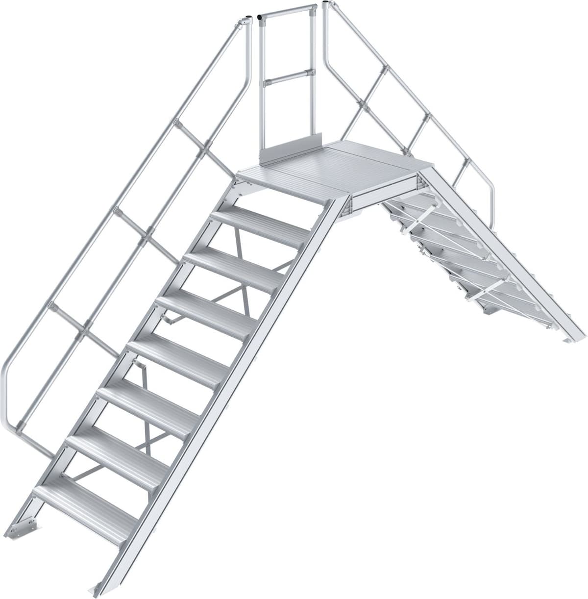 Переход с платформой Krause STABILO 8, рифленый алюминий, шир 800 мм, 45° 826275